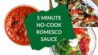 Spanish Romesco Sauce  Easy No Cook Gluten Free Sauce Recipe [upl. by Bevus]