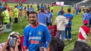 India beat South Africa in 4th T20 Team India ki jeet k baad Stadium me Fans hi Fans [upl. by Radnaskela216]