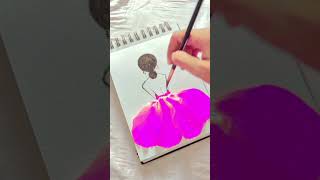 Back girl Drawing shortsvideo 100kviaw subscribemychannel ytshorts [upl. by Nierman]