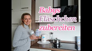 Babys Fläschchen zubereiten 🍼I Temperatur genau schnell und einfach I Alinasfamilytime [upl. by Laeira]