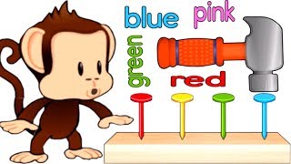 Learn Colors Numbers with Monkey  Educational Kids Puzzle Games Monkey Preschool FixIt [upl. by Ralli]