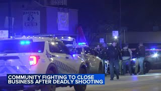 Chicago community calls for bars closure after deadly shootout involving security guard [upl. by Ycats635]