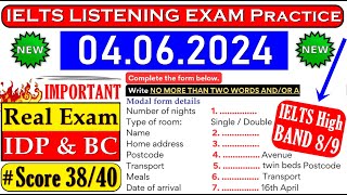 IELTS LISTENING PRACTICE TEST 2024 WITH ANSWERS  04062024 [upl. by Ahsotal]