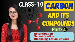 Class10 Carbon and its Compounds  Esterification Saponification Micelles formation  NCERT Ch4 [upl. by Ahsirt299]