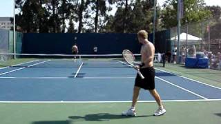 Marat Safin hitting the ball to the Grandstand court [upl. by Ayikahs770]