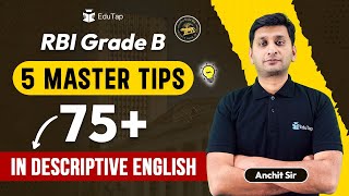 RBI Grade B Preparation  Tips to Score 75 Descriptive English  RBI Notification 2024  EduTap [upl. by Delgado728]