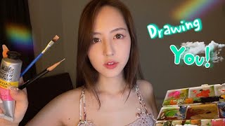 ASMR Drawing You In 5minutes🎨 FastampAggressive [upl. by Vidovik]