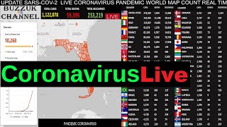 LIVE Coronavirus Pandemic Real Time Counter World Map News Liveübertragung [upl. by Deana]