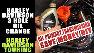 ⚡Twin Cam Complete 3 Hole Oil Change harleydavidson Touring⚡ [upl. by Haff]