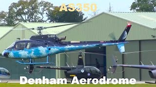 AS350 private helicopter takeoff at Denham Aerodrome [upl. by Palila]