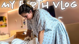 Birth Vlog Going Natural with Pitocin Contractions Part 3 Labor and Delivery [upl. by Nosimaj]