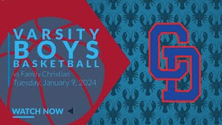 Varsity Boys Basketball vs Family Christian High School [upl. by Nwahs]