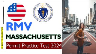 RMV Permit Practice Test 2024 Massachusetts DMV Written Knowledge Test [upl. by Peonir]