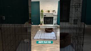 Puppy play pen setup puppyplaypen gettingapupoy [upl. by Ruthi590]