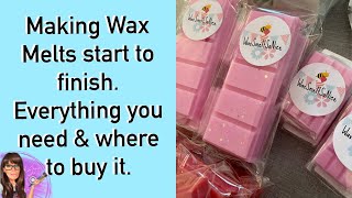 How to make wax melts start to finish what you need amp where to buy it [upl. by Airdnas]