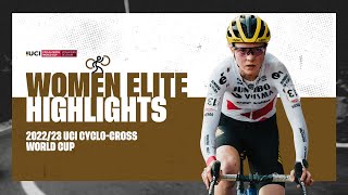 Women Elite Highlights  RD 12 Zonhoven BEL  202223 UCI CX World Cup [upl. by Bond]