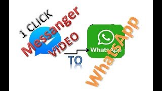 how to send a video from messenger to WhatsApp [upl. by Zebapda]