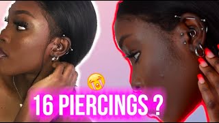 TOUT SUR MES PIERCINGS UPDATE infection douleur prix  🤷🏾‍♀️🙃 [upl. by Attenehs]