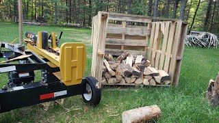 Pallet Firewood Tote  Building a tote for moving and storing split firewood [upl. by Rexer]