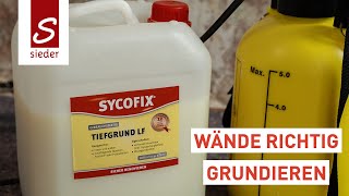 Wände richtig grundieren  Tiefgrund LF  Sycofix Tutorials [upl. by Mail]