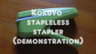 Kokuyo Stapleless Stapler Demonstration [upl. by Latsyek]