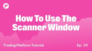 How To Use The Scanner Window  Trading Platform Tutorial EP 16  Trade The Pool [upl. by Atikim]