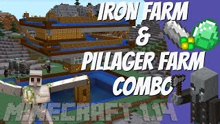 How to Make an Iron Farm That is Also a Pillager Farm in Minecraft 114 with Avomance 2019 [upl. by Arleen]