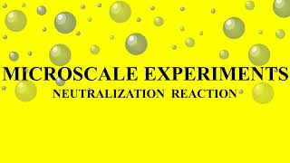 Chemical Reactions Microscale Experiments Part 1 [upl. by Ettezzus]