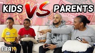 KIDS VS PARENTS FIFA 19 MAN UTD VS LIVERPOOL [upl. by Atiloj]