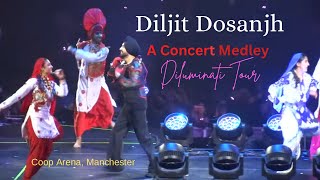 Diljit Dosanjh  Live Concert Medley  Coop Arena  Manchester  UK [upl. by Calv385]