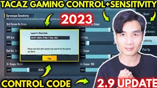 🔥UPDATE 29 TACAZ GAMING NEW BEST SENSITIVITY  CODE AND BASIC SETTING CONTROL PUBG MOBILE [upl. by Trillby936]