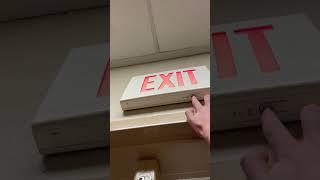 Testing a DualLite LX LED exit sign Does not work shorts [upl. by Llevel]