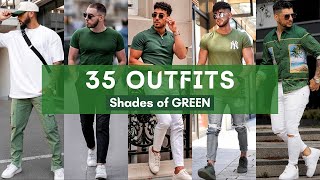 35 Ways to Style Green Color For Summer 2022  SHADES OF GREEN  Mens Fashion 2022 [upl. by Altman915]