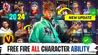 Free Fire All Character Ability  FF All Characters Abilities  All Characters Ability In Free Fire [upl. by Aeret]