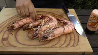 XXXL RIESENGARNELEN Gambas King Prawns vom Grill perfekt GRILLEN Anleitung — Klaus grillt [upl. by Proudfoot]