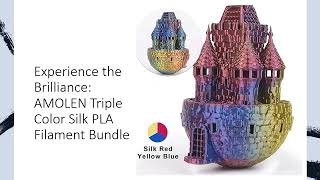 Experience the Brilliance AMOLEN Triple Color Silk PLA Filament Bundle [upl. by Wehttan]