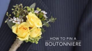 How to Pin a Boutonniere [upl. by Norra]