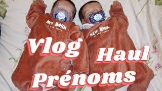 vlog  haul  prénoms des jumeaux ❤️ [upl. by Henryetta19]