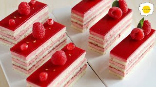 Raspberry cake 覆盆子蛋糕 Gâteau aux framboises Himbeerkuchen Pastel de frambuesa ラズベリーケーキ كعكة التوت 红树莓 [upl. by Darelle]