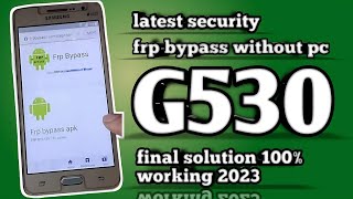 Samsung G530 quotFRP BYPASSquot without pc 100 WORKING [upl. by Lihka784]