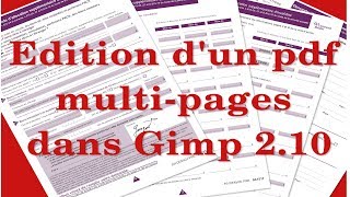 Tuto Gimp 210 amp 28  édition dun document pdf multi pages [upl. by Cirdnek]