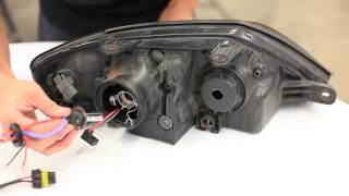 Hyundai Tiburon HID Conversion Kit Installation [upl. by Ainoda]