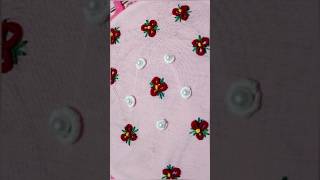 Very Easy Little Flower Embroidery for beginners  crafthandistyle ytshortvideo Flowerstitchy [upl. by Hoagland]