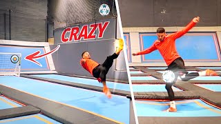 CRAZY TRAMPOLINE FOOTBALL CHALLENGES 😱⚽️💥 [upl. by Yerbua]