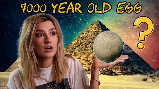 7000 yr old Ostrich Egg with the Pyramids of Giza on [upl. by Labannah689]