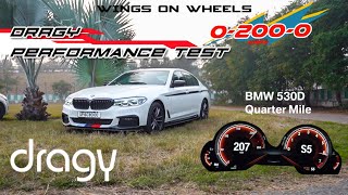 BMW 530d G30G31 Dragy 0100200 Top Speed [upl. by Enitsirhc381]