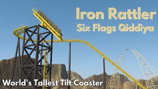 Iron Rattler  Six Flags Qiddiya  Vekoma Hyper Tilt Coaster  NoLimits 2 Recreation [upl. by Claud]