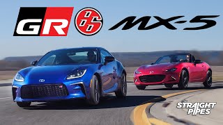 The LAST Affordable RWD Manual Gas Cars 2022 Toyota GR 86 vs Mazda Miata MX5 [upl. by Norse164]