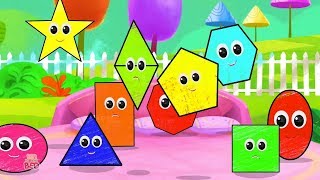 Ten Little Shapes  Shapes Song  Nursery Rhymes  Baby Songs [upl. by Yhtorod]