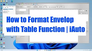 How to Format Envelop with Table Function  iAuto [upl. by Pallua]